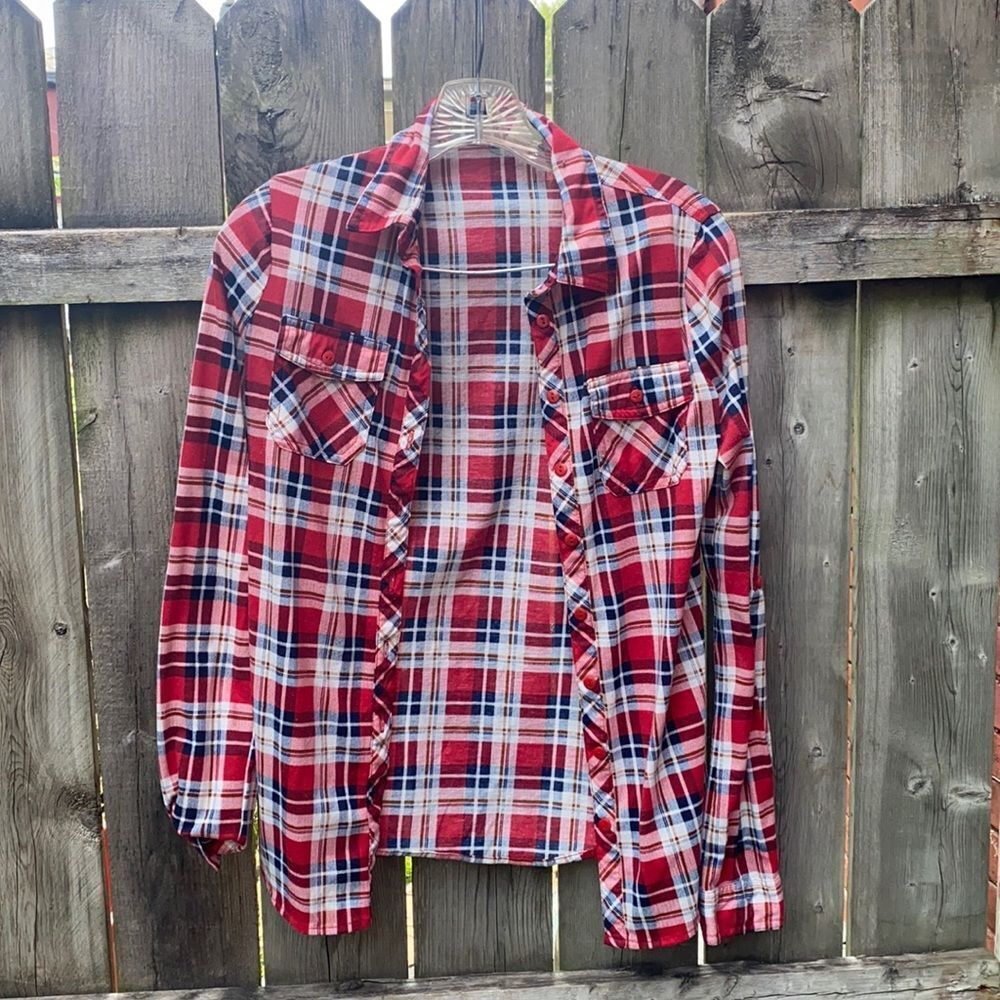 Plaid button Down Shirt sz. XS